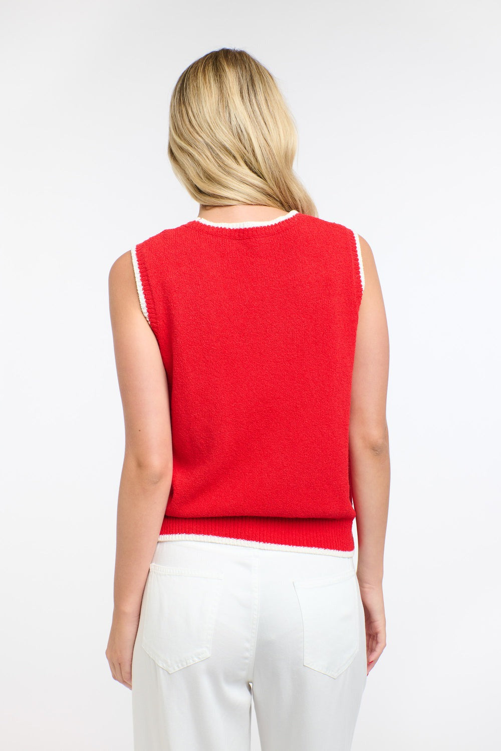 Baker Boucle Vest | Red