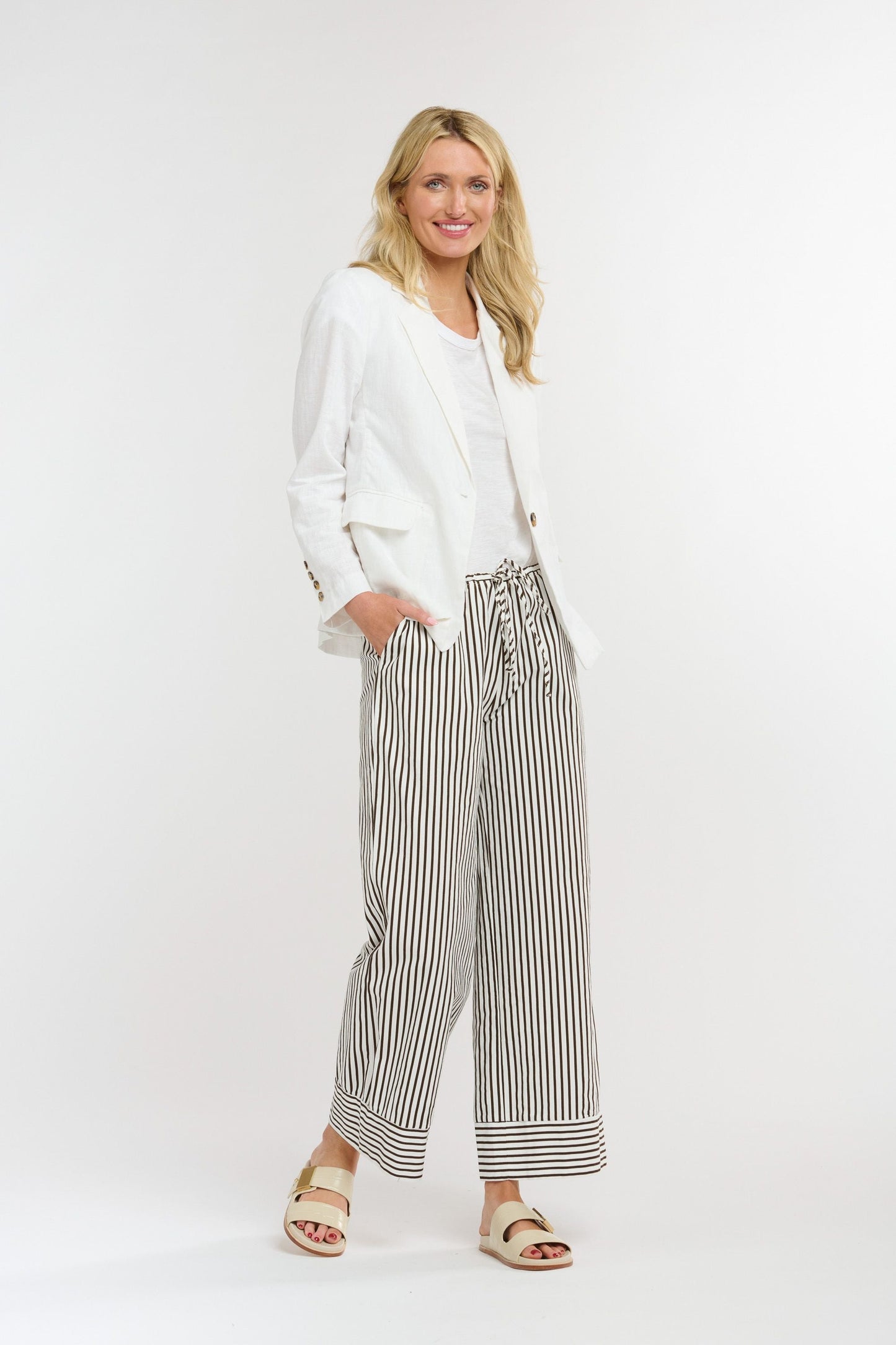 Harrison Stripe Pants | Cocoa