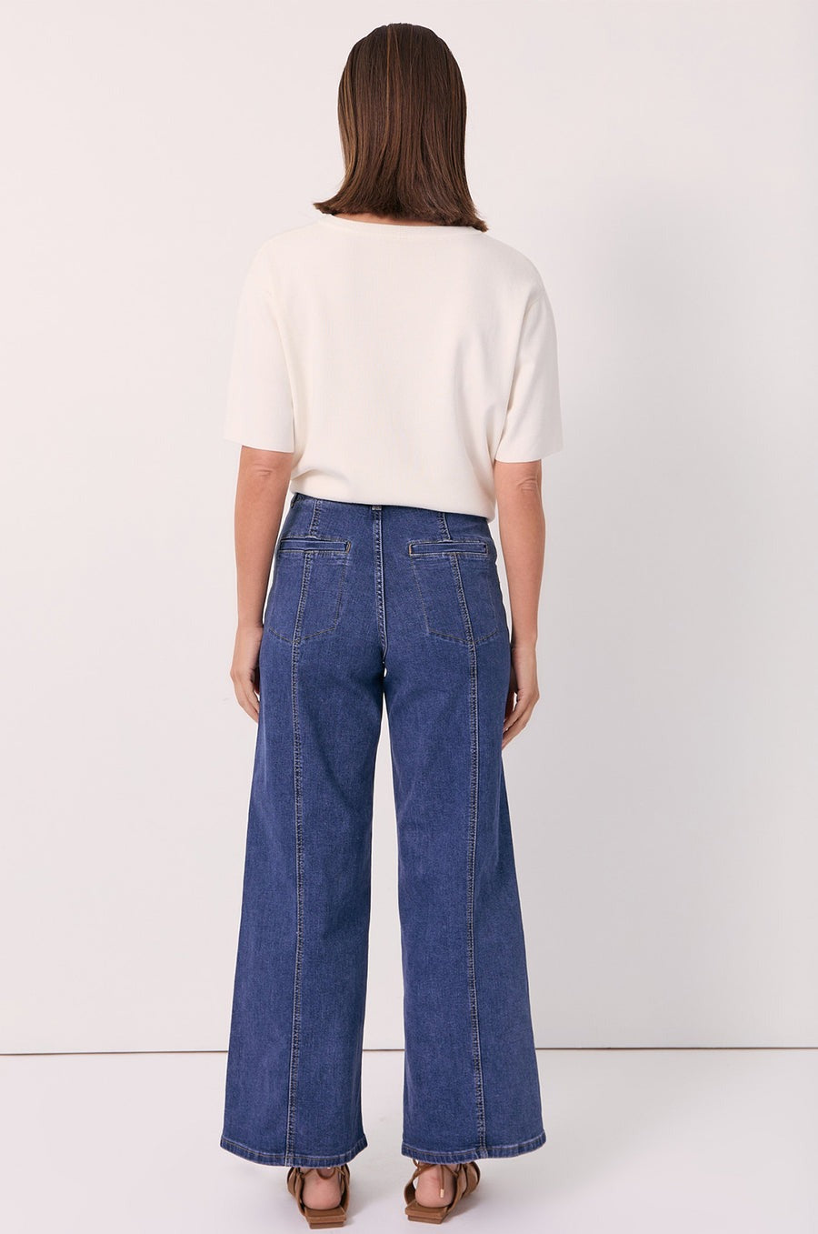 Adele Wide Leg Jean | Mid Denim
