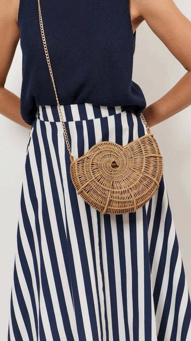 Shell Wicker Bag