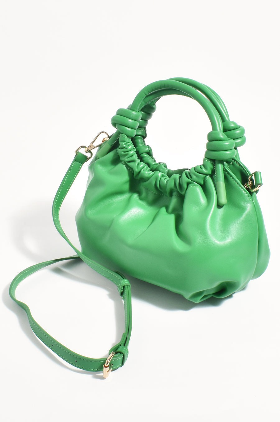 Knotted Handle Slouchy Handbag | Green