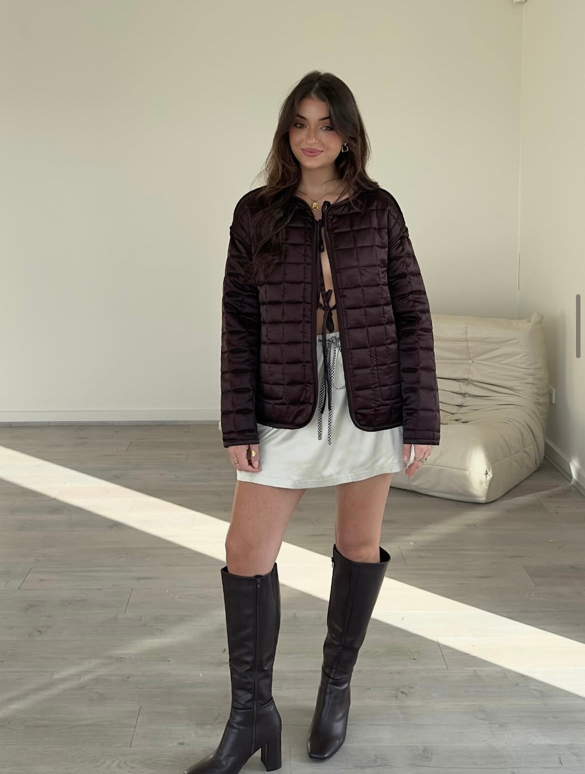 Amanda Jacket | Chocolate Gingham