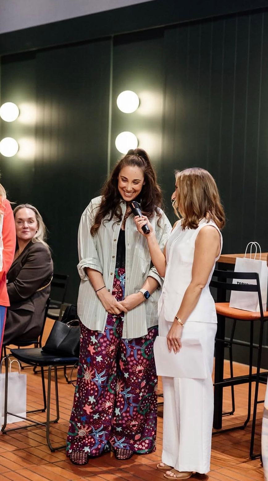 Fleur Palazzo Wide Leg Side stripe I’ll Mare Printed Pant