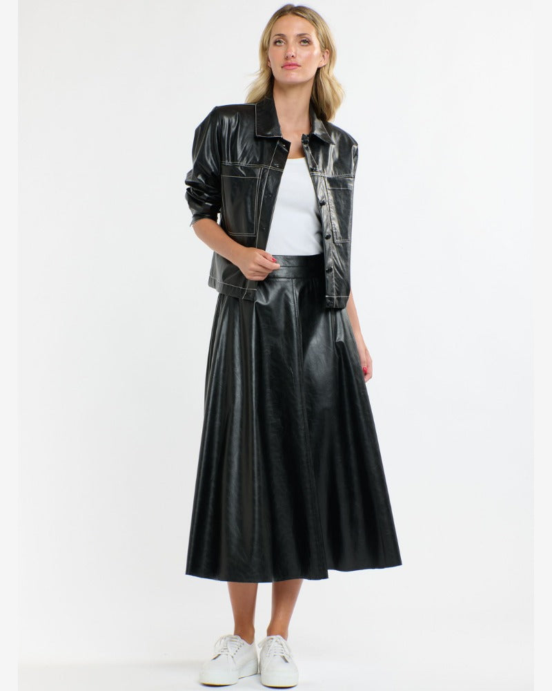 Leather PU Shirt | Black