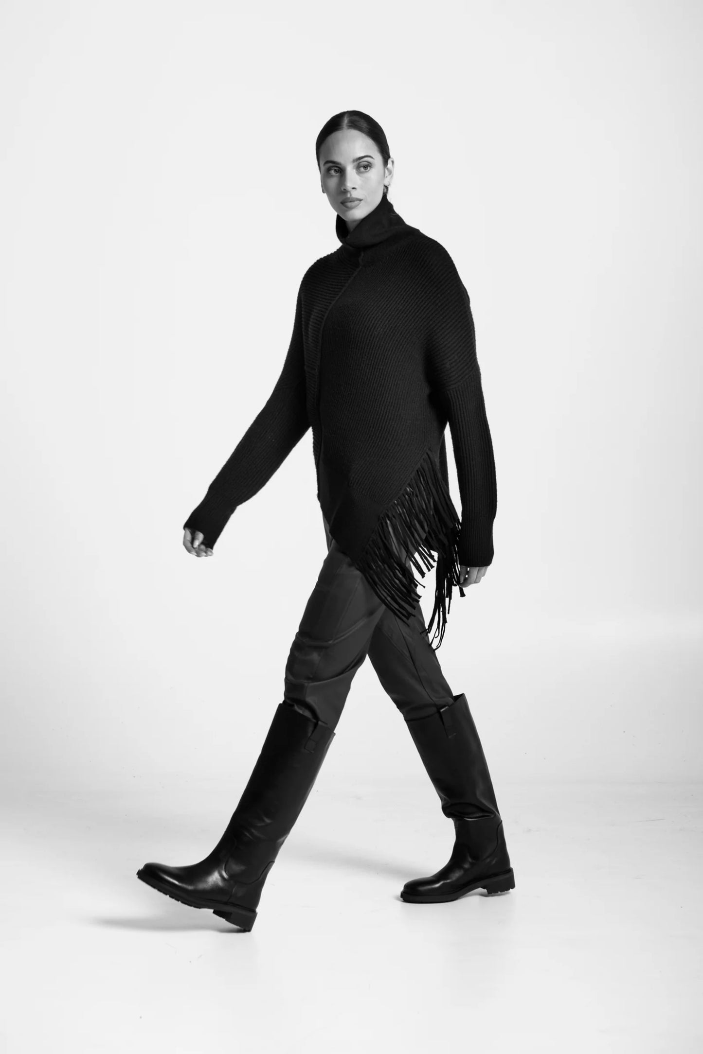 Aragon Asymmetric Fringed Tunic