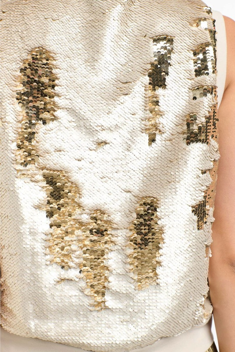 Sequin Vest | Gold