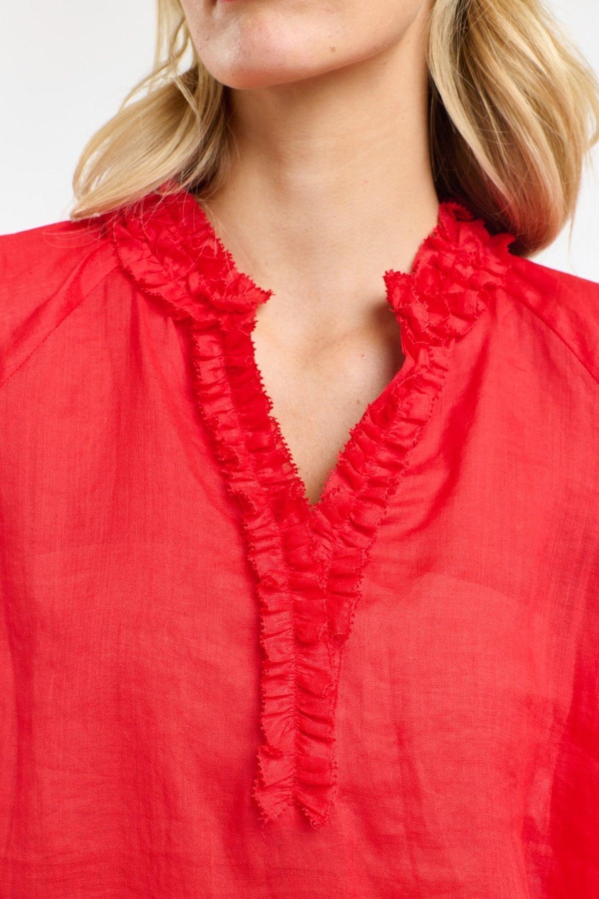 Cha Cha Frill Top | Red