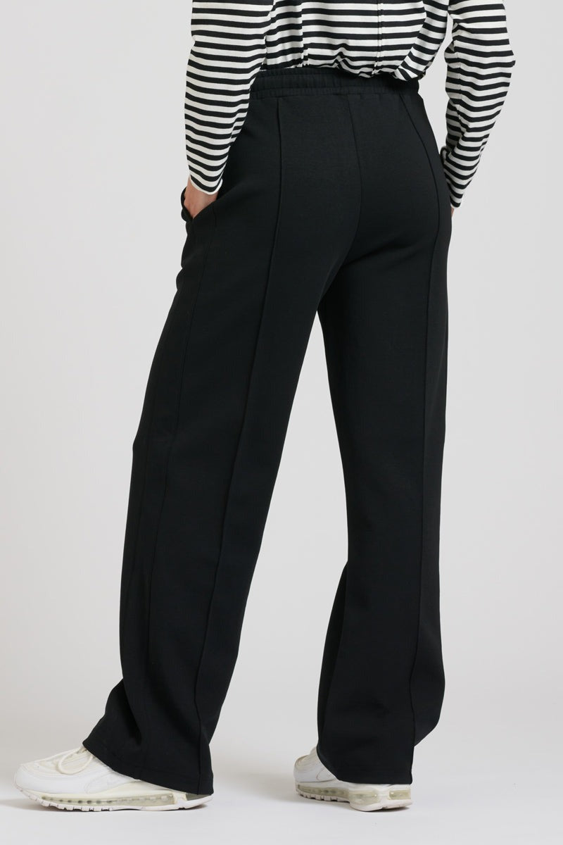 Lola Velvet Stripe Pant | Black