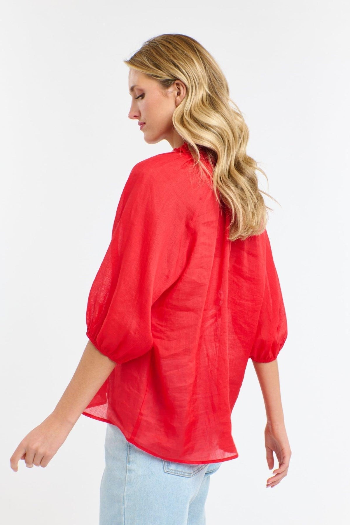 Cha Cha Frill Top | Red