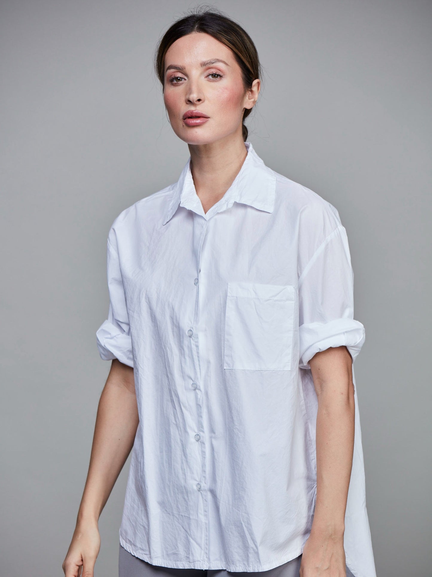 Boyfriend Short Shirt | White
