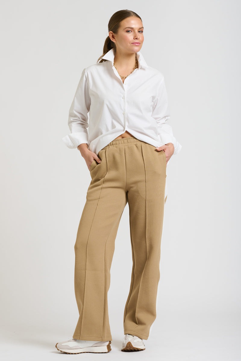 Lola Ivory Stripe Pant | Caramel