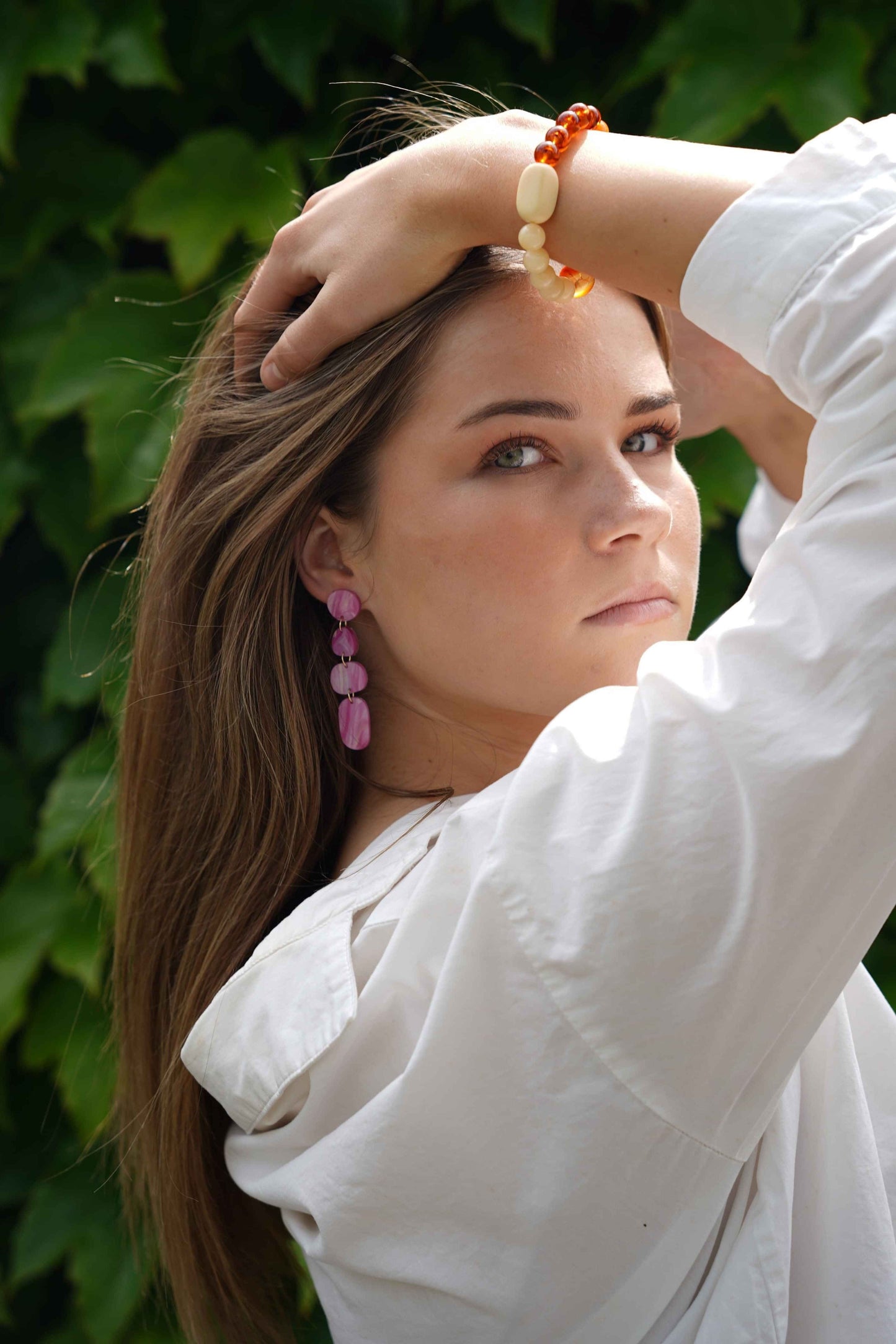 Juno Earrings | Magenta