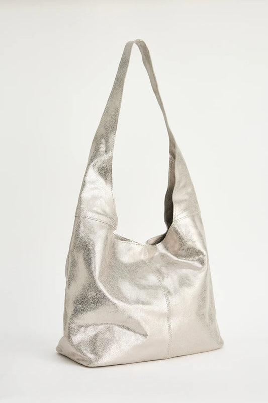 Carrie Hobo Bag | Silver