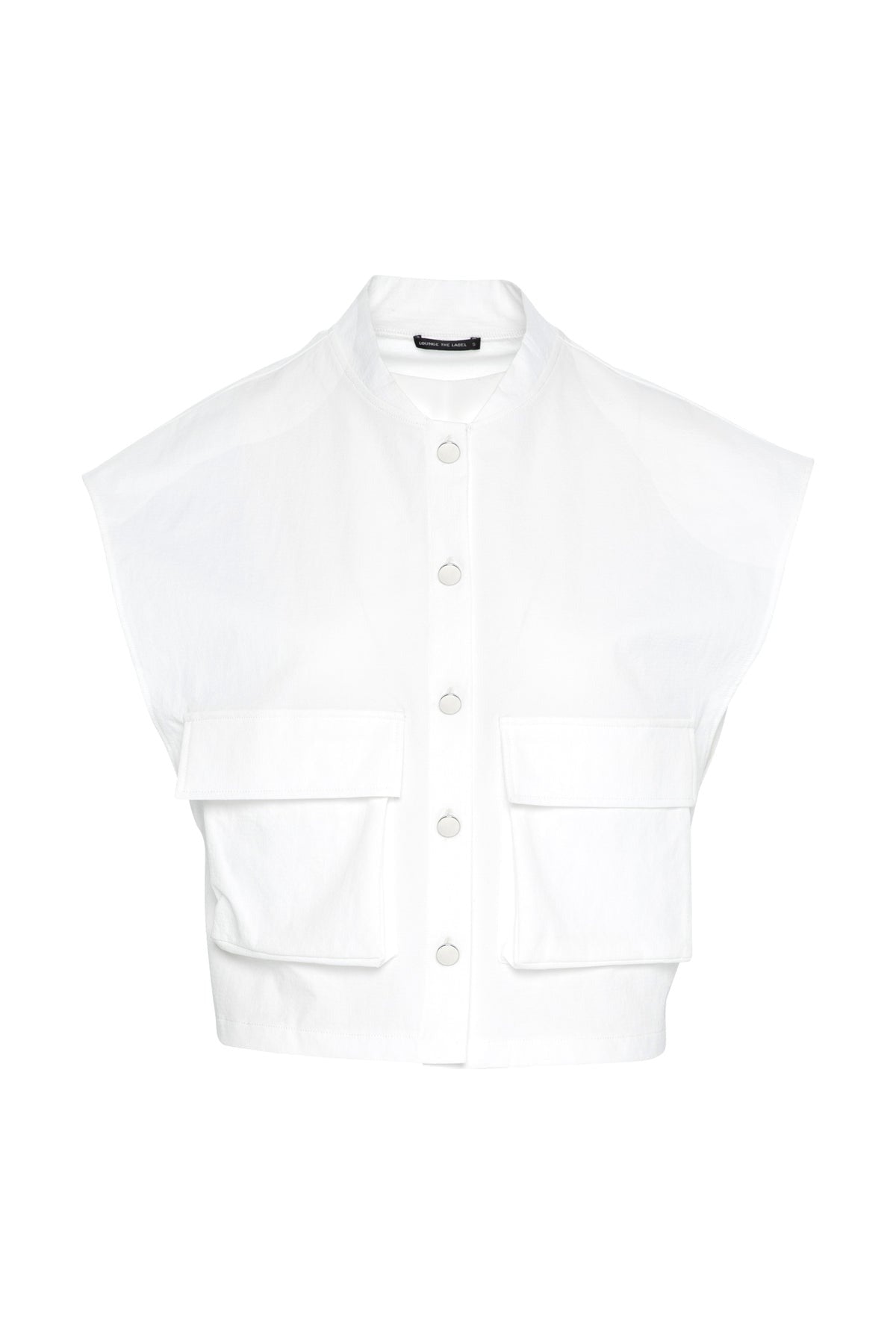 Corfu Cargo Pocket Vest | White