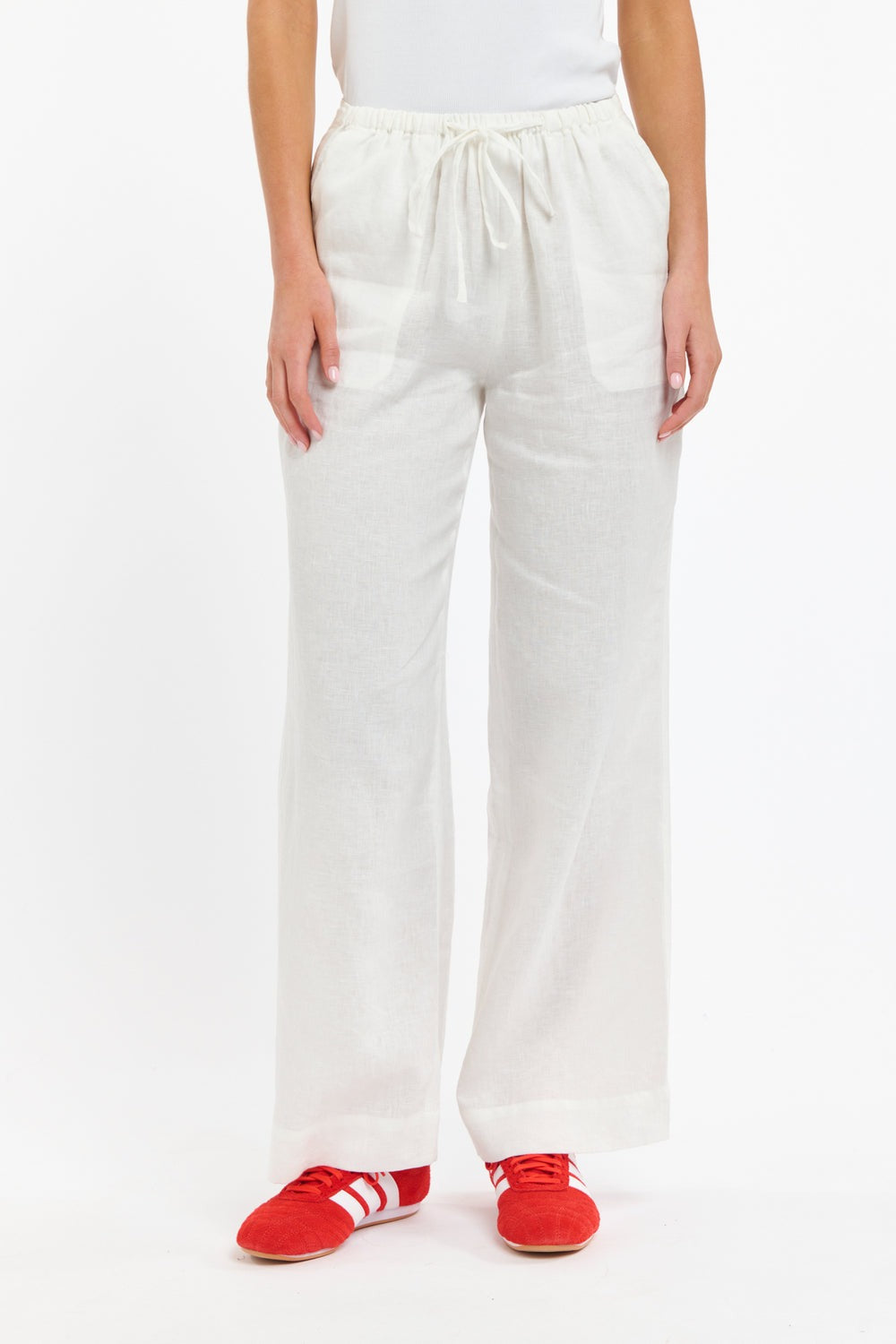 Perry Linen Pants | White