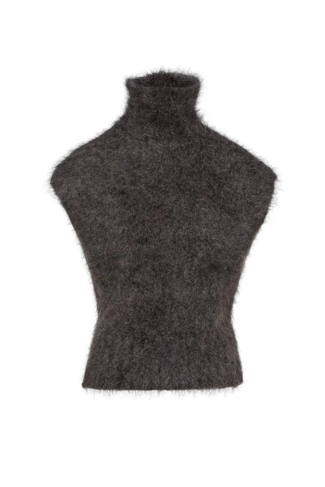 Lerwick Funnel Neck Vest | Clove