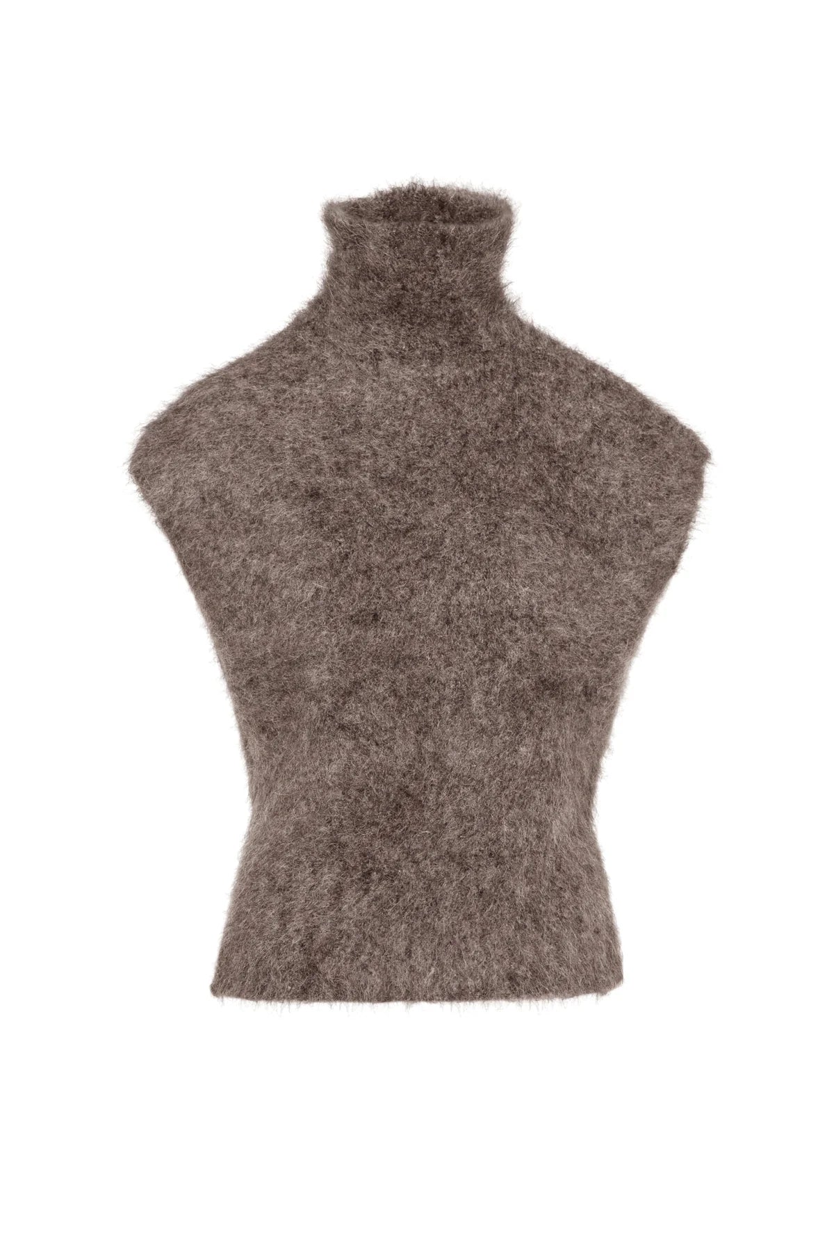 Lerwick Funnel Neck Vest | Mocha