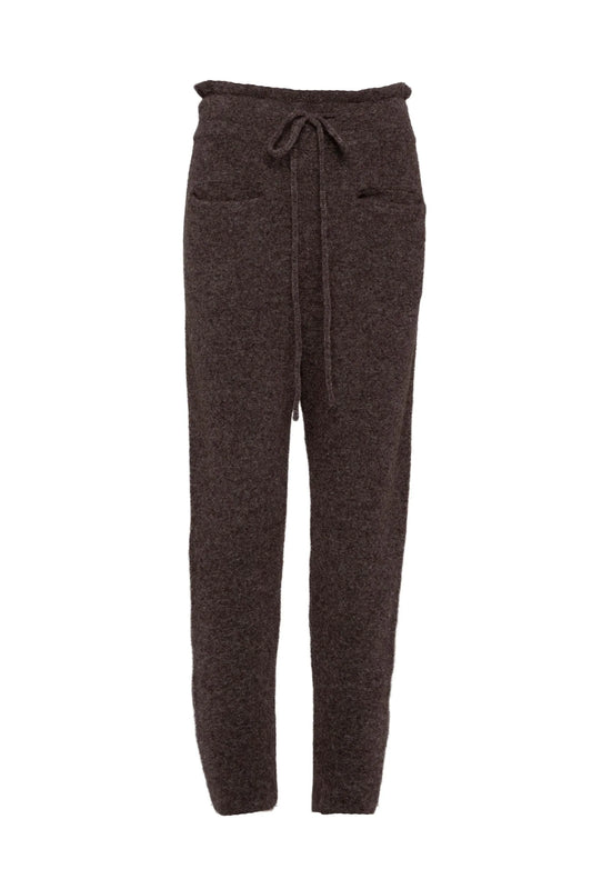 Palo Alpaca Knit Relaxed Drawstring Sweat Pant | Espresso