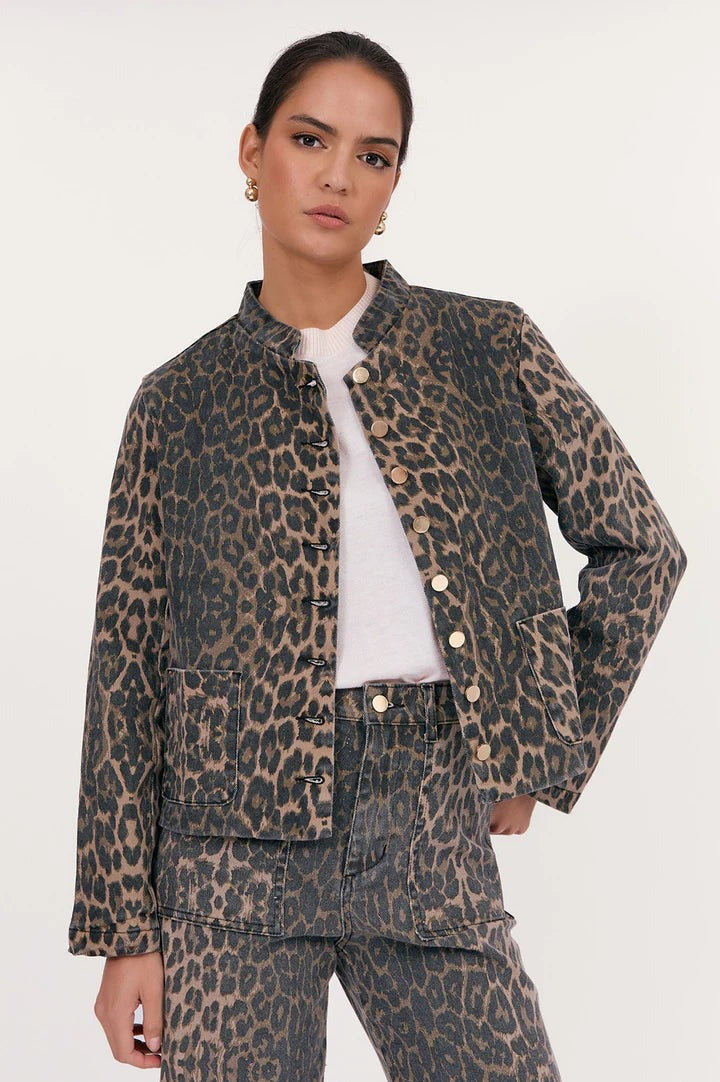 Heather Leopard Print Jacket