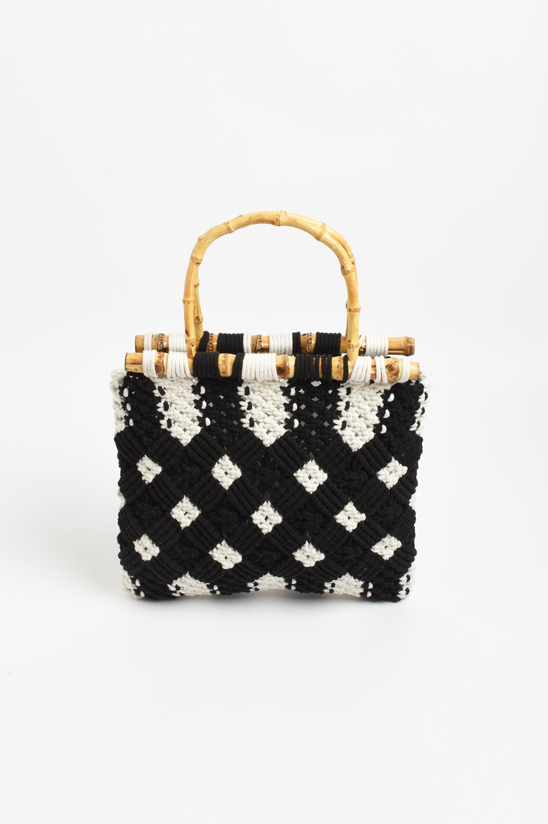 Brittney Crochet Bamboo Handle Bags
