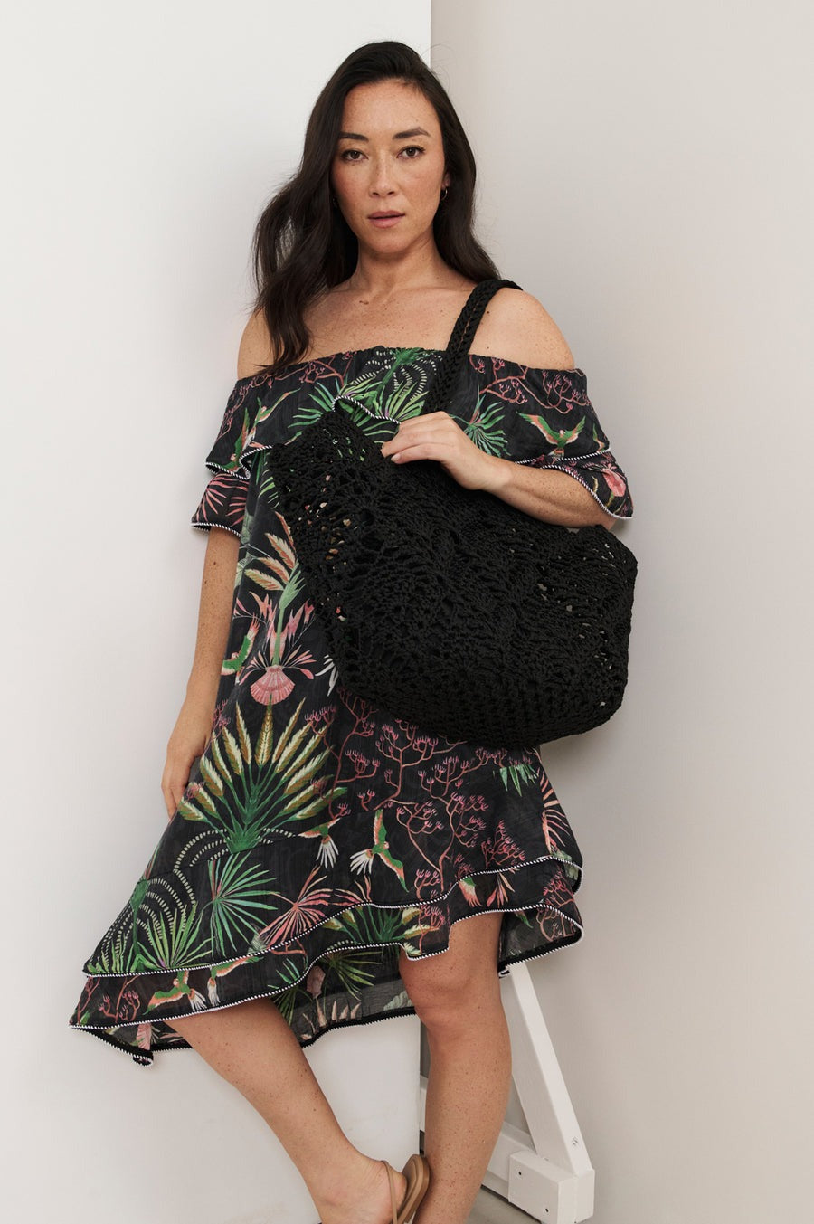 Patterned Weave Basket Totes