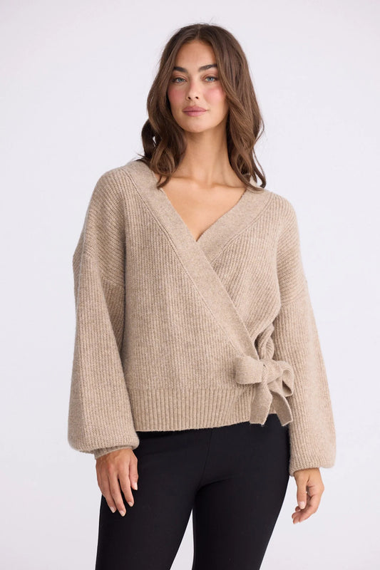 Monteith Wrap Knit | Oat Marle