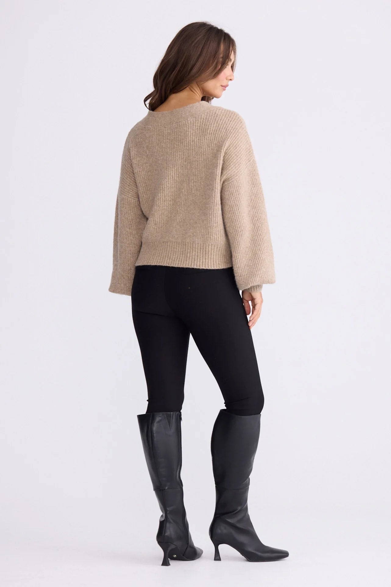 Monteith Wrap Knit | Oat Marle
