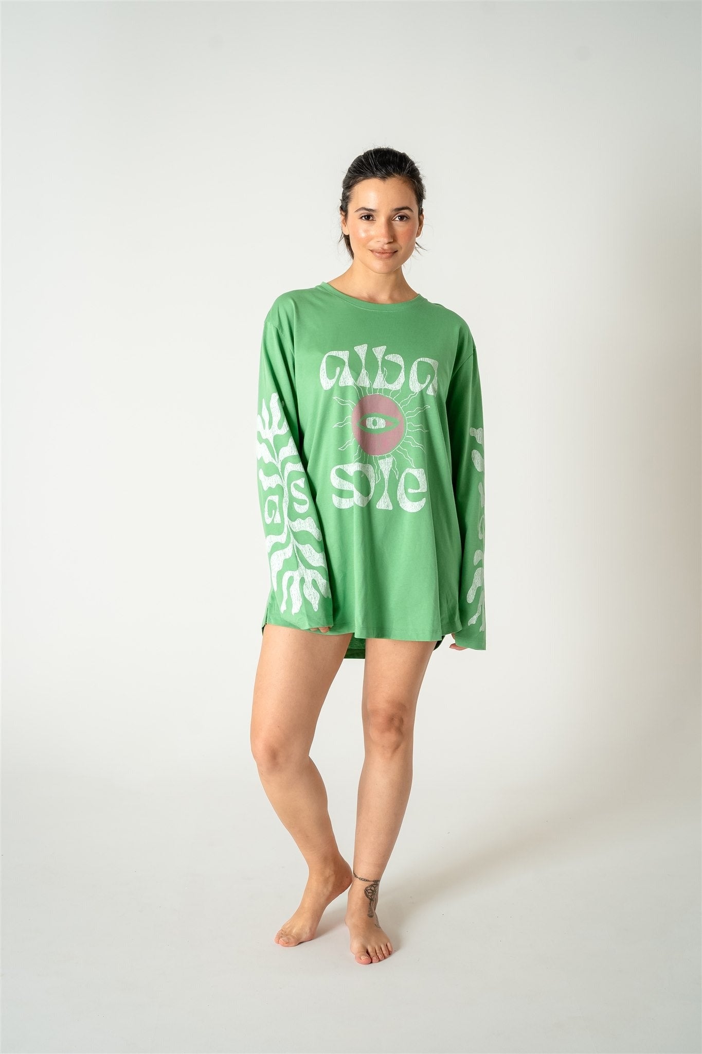 Capri Long Sleeve Printed Tee