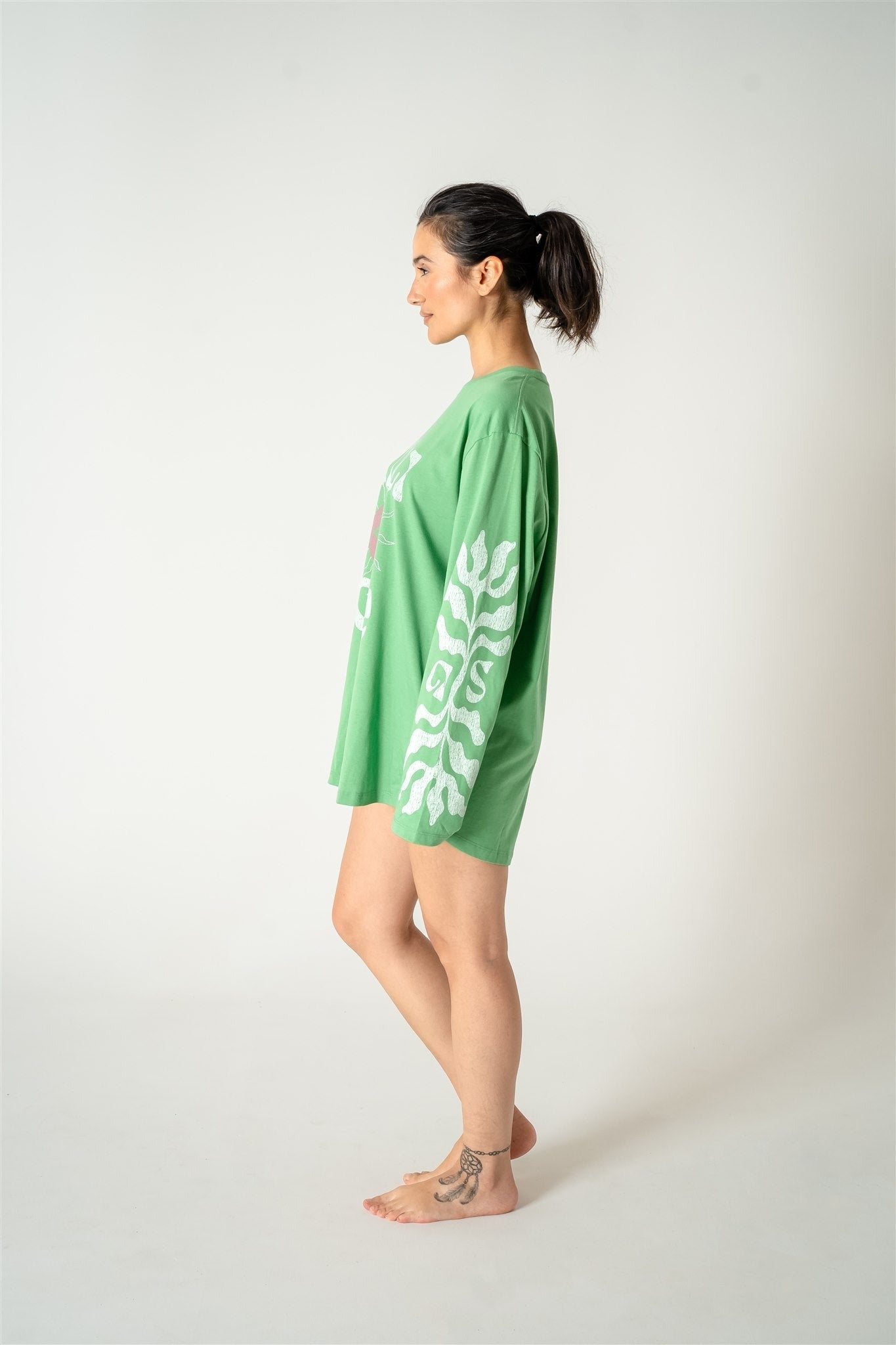 Capri Long Sleeve Printed Tee