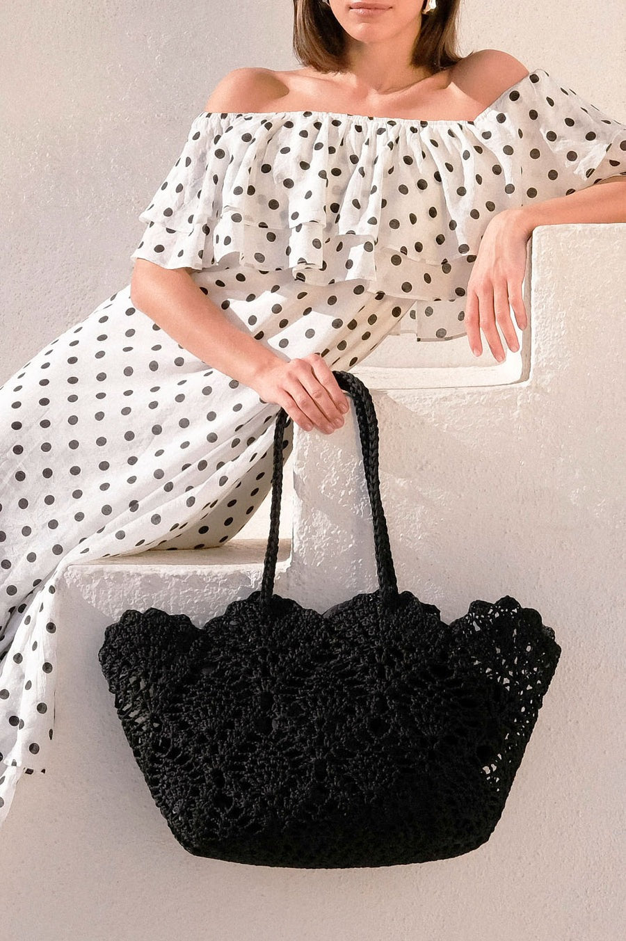 Patterned Weave Basket Totes