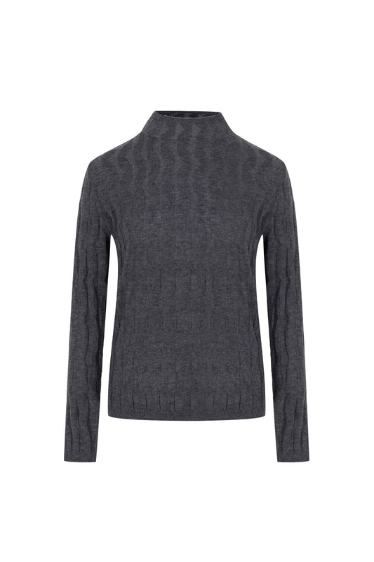Aliette Knit Sweater | Grey