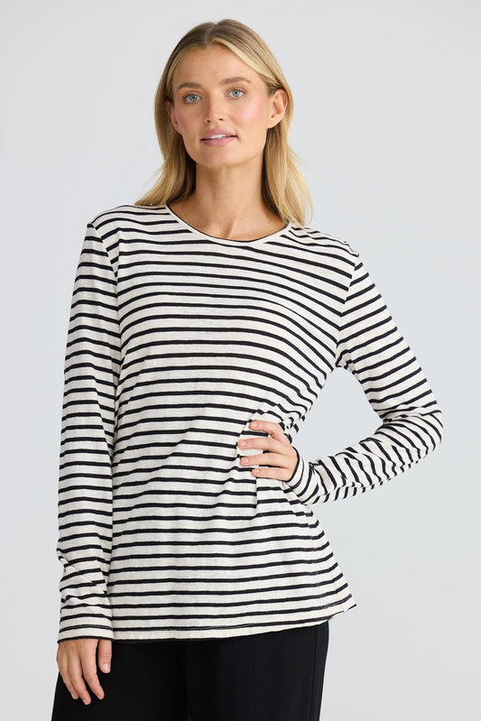 Sana Long Sleeve | Black Stripe