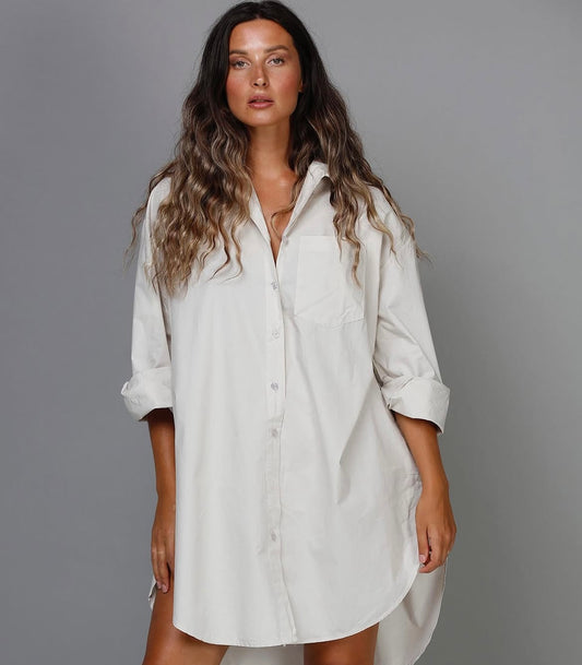 Boyfriend Long Shirt | White