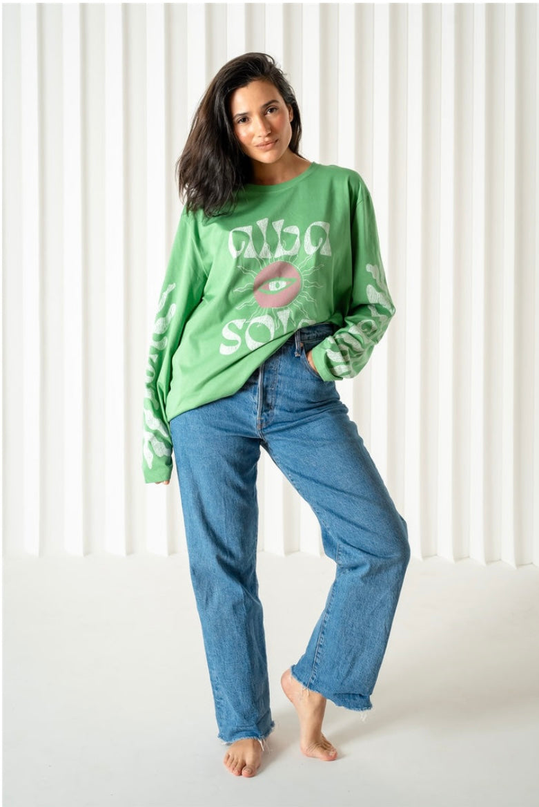 Capri Long Sleeve Printed Tee