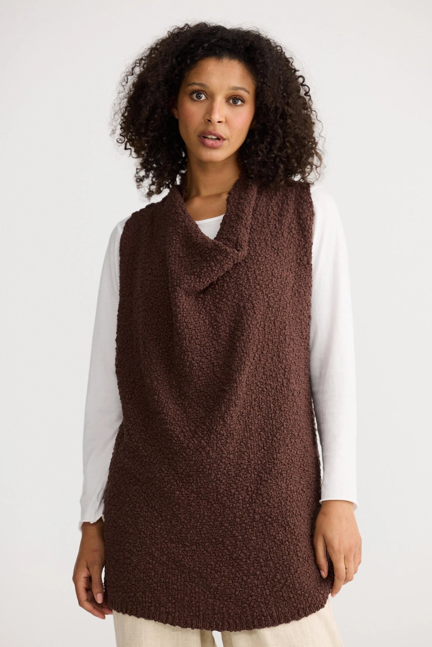 Tova Knit Tank | Chocolate