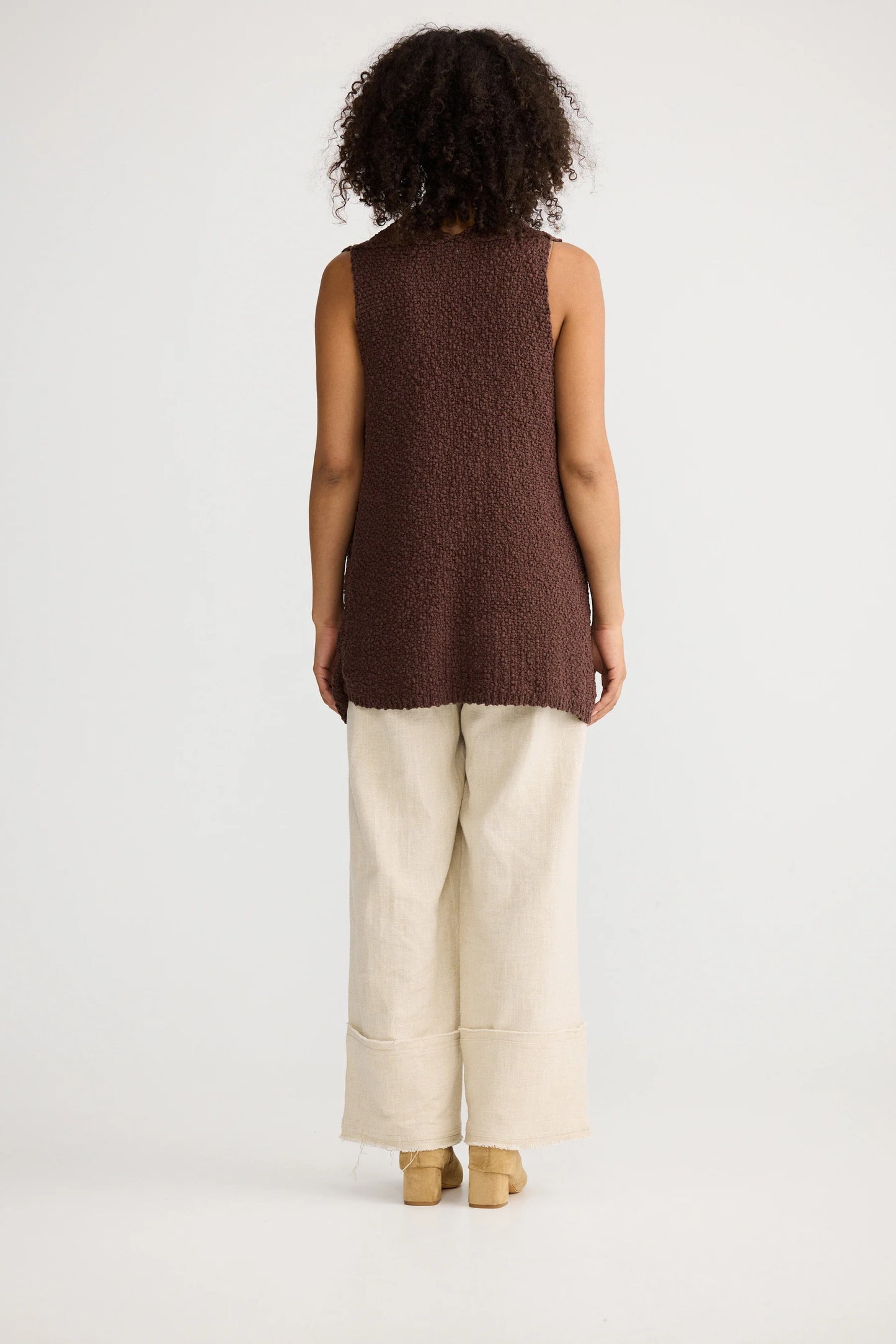 Tova Knit Tank | Chocolate