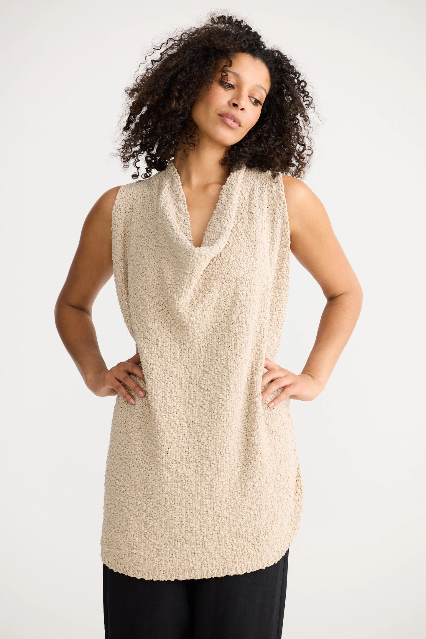 Tova Knit Tank | Latte