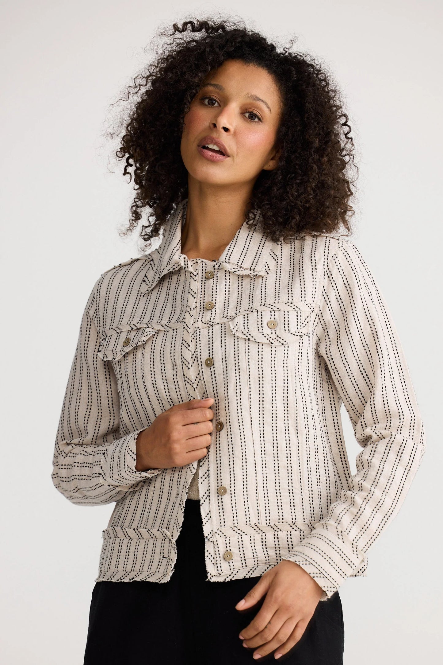 Monza Jacket | Natural Stitch