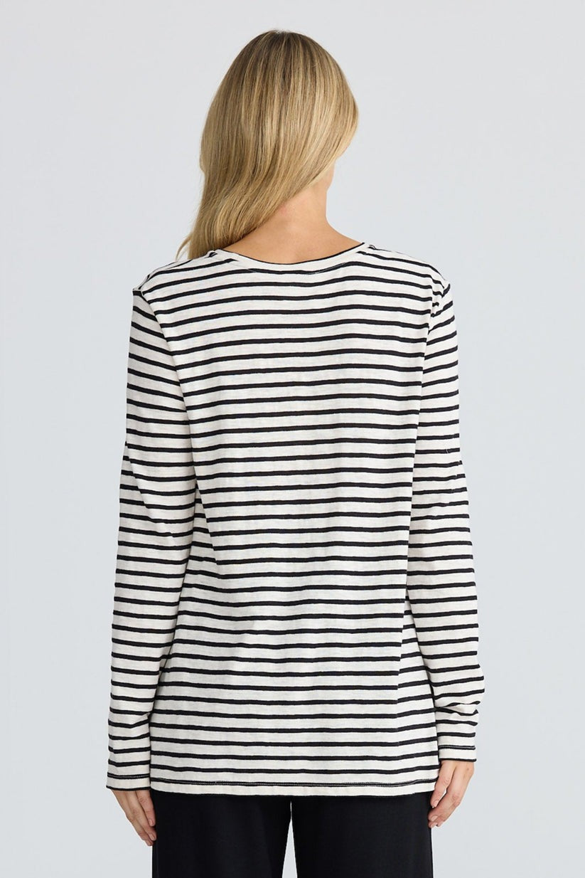 Sana Long Sleeve | Black Stripe