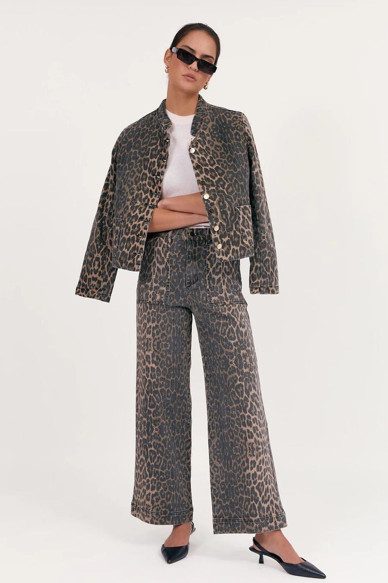 Heather Leopard Print Jacket