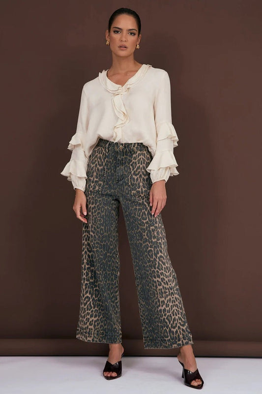 Evie Leopard Print Jeans