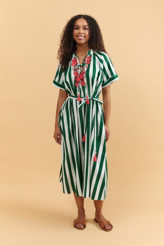 Clara Dress | Floral Stripe