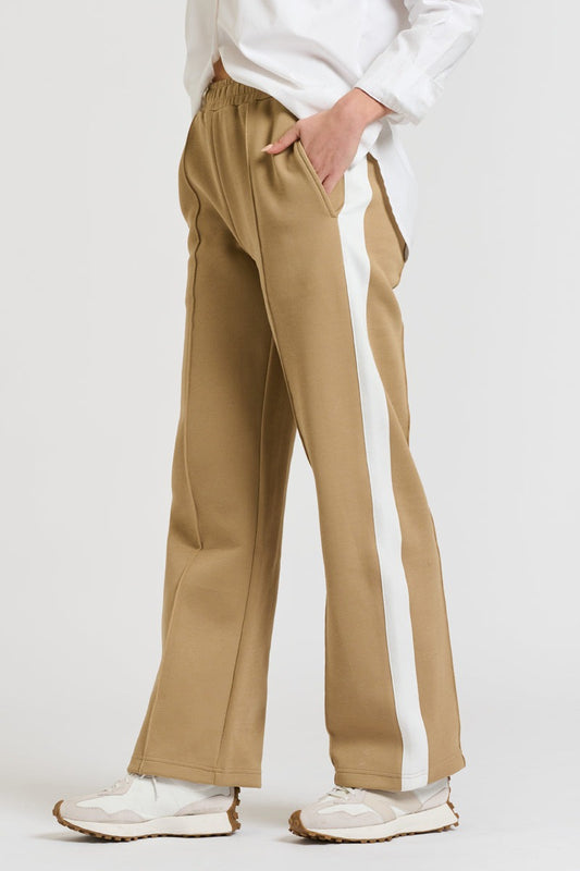 Lola Ivory Stripe Pant | Caramel